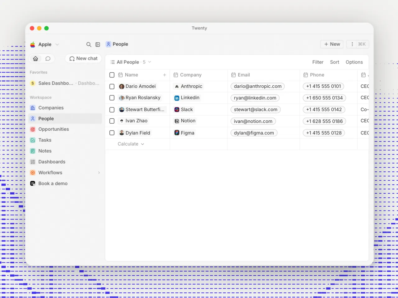 People (contacts) records in Twenty CRM